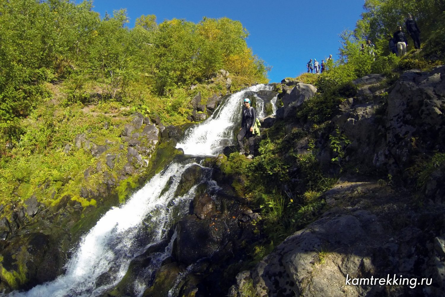 Экскурсии на Камчатке, водопад на Вачкажце