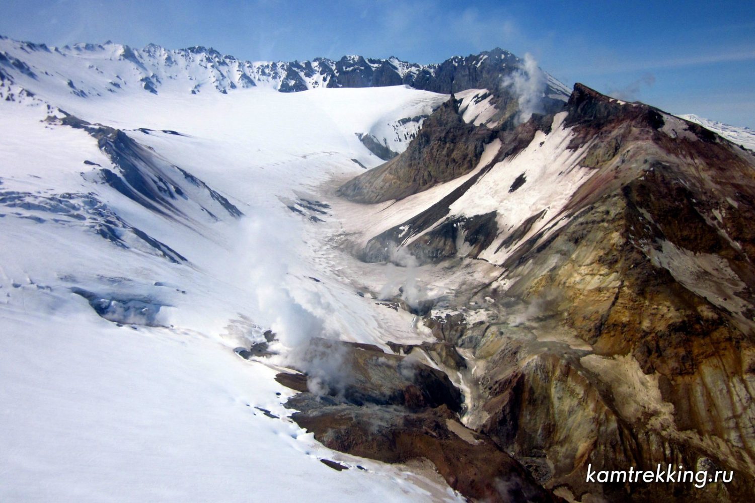 Экскурсии на Камчатке, облет Мутновского вулкана
