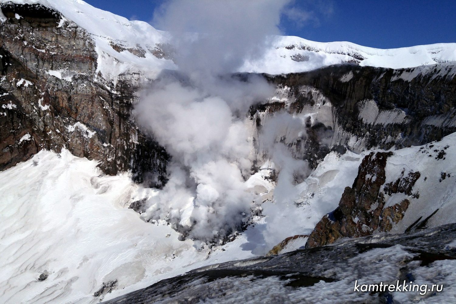 Экскурсии на Камчатке, так дышит вулкан Горелый